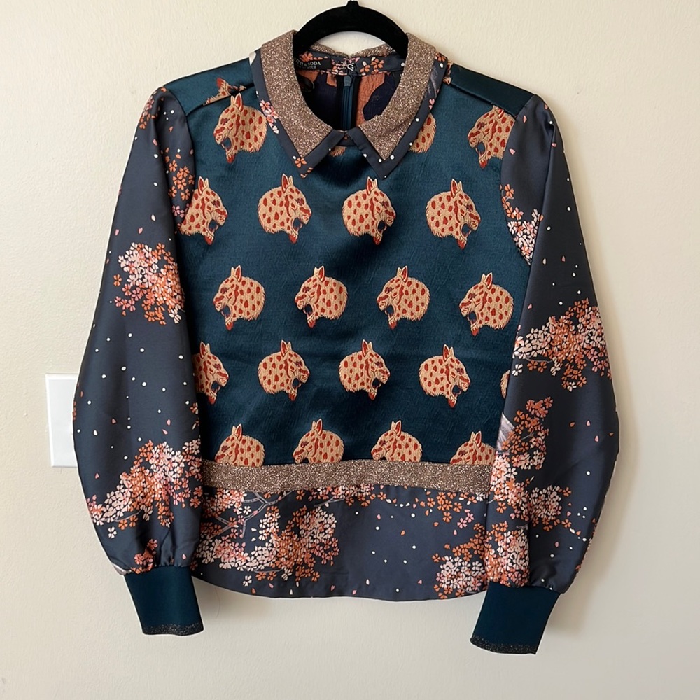NWOT scotch and soda silk blouse